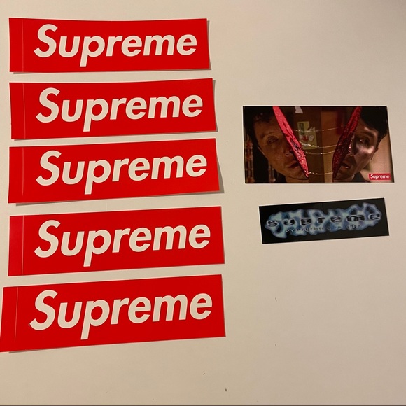 x7 Authentic Supreme Stickers